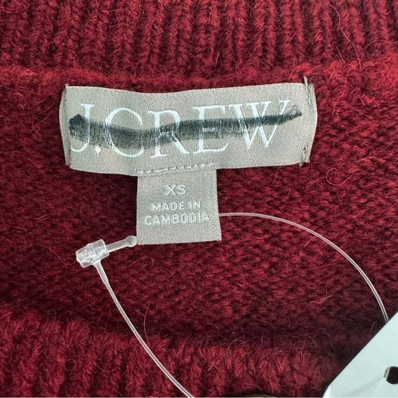 J Crew Cable-Knit Cardigan Sweater in Dark Red | NWT - Picture 7 of 14